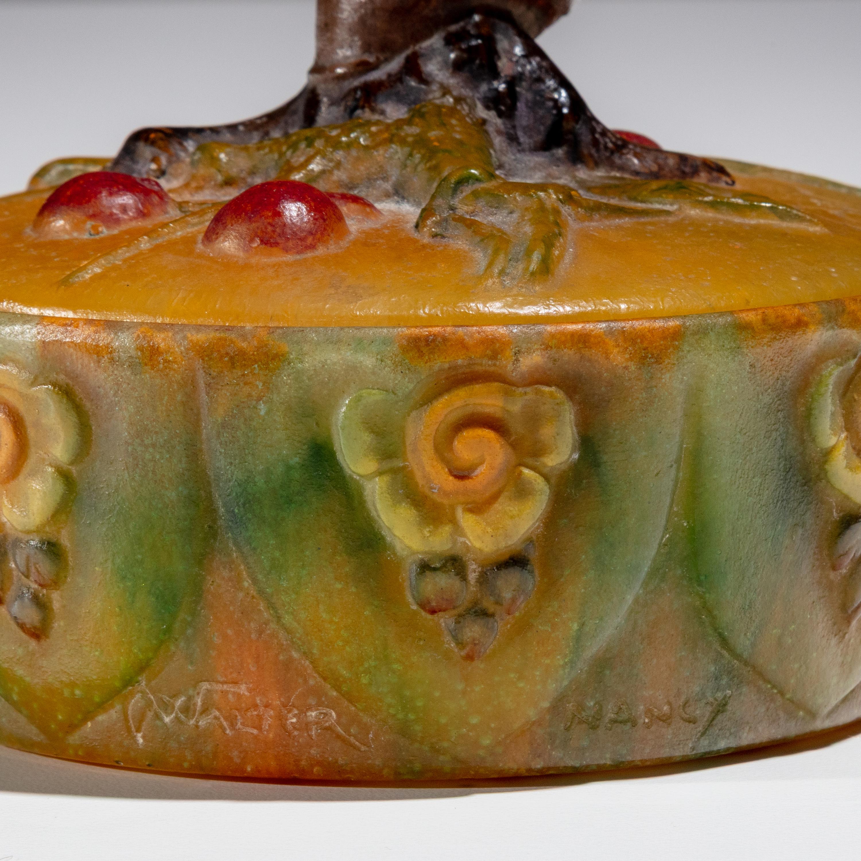 Amalric Walter (French, 1870–1959) — Pâte de Verre Lidded Box