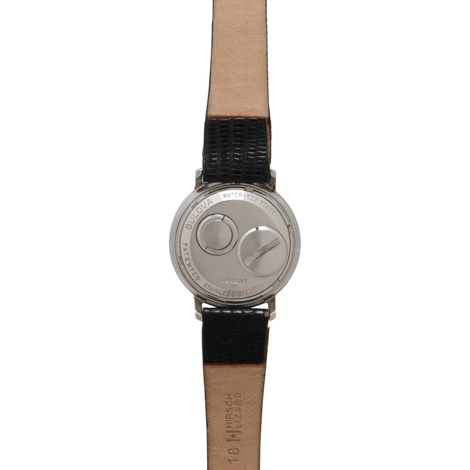 BULOVA, M9 STAINLESS STEEL ACCUTRON 'SPACE VIEW' WATCH