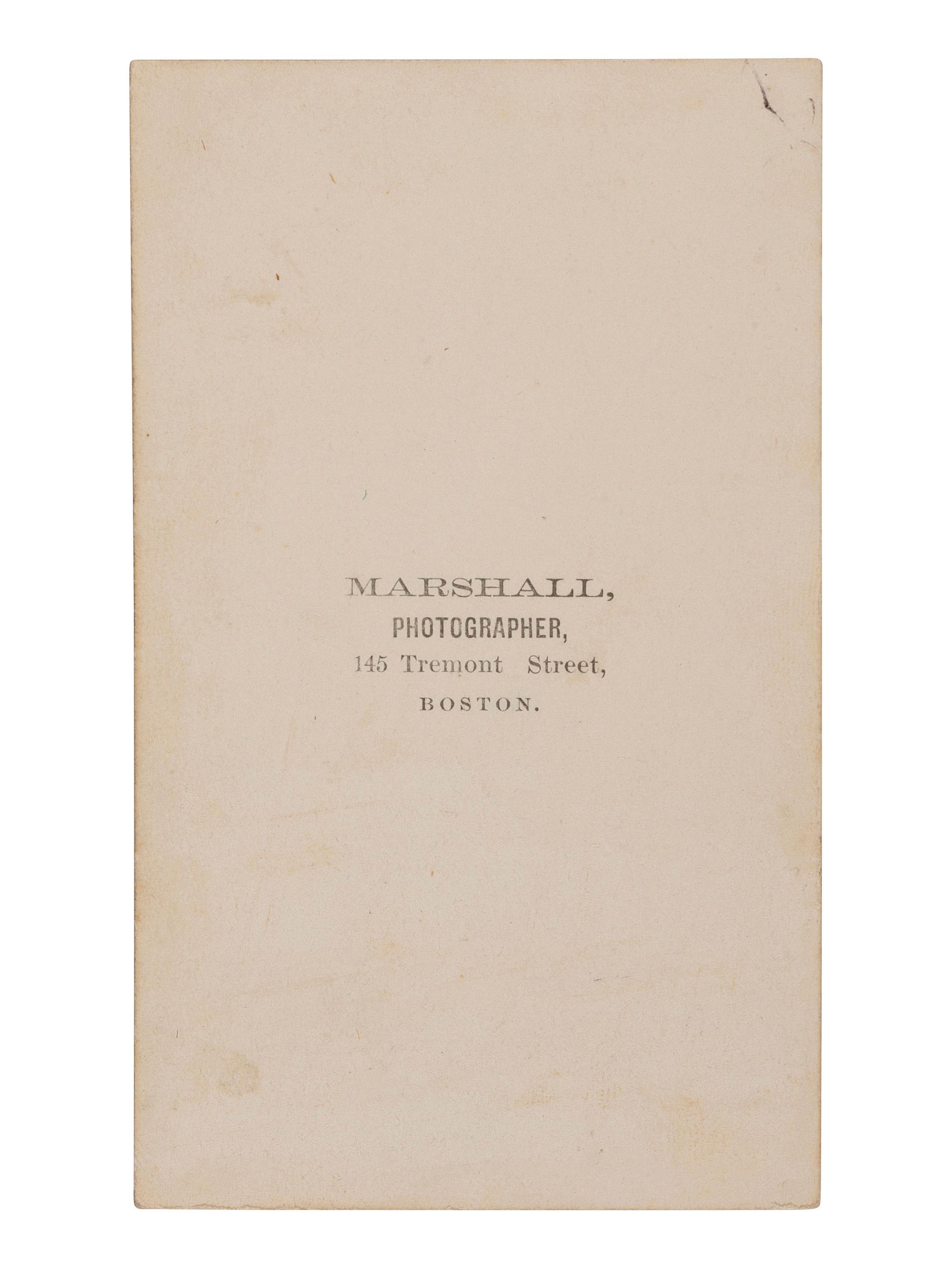 [AFRICAN AMERICANA]. CDV of Charles L. Mitchell, 55th Massachusetts Infantry Regiment, WIA at Honey Hill, SC, and one of the first two African American members of the Massachusetts State Legislature. Boston: Marshall, n.d.