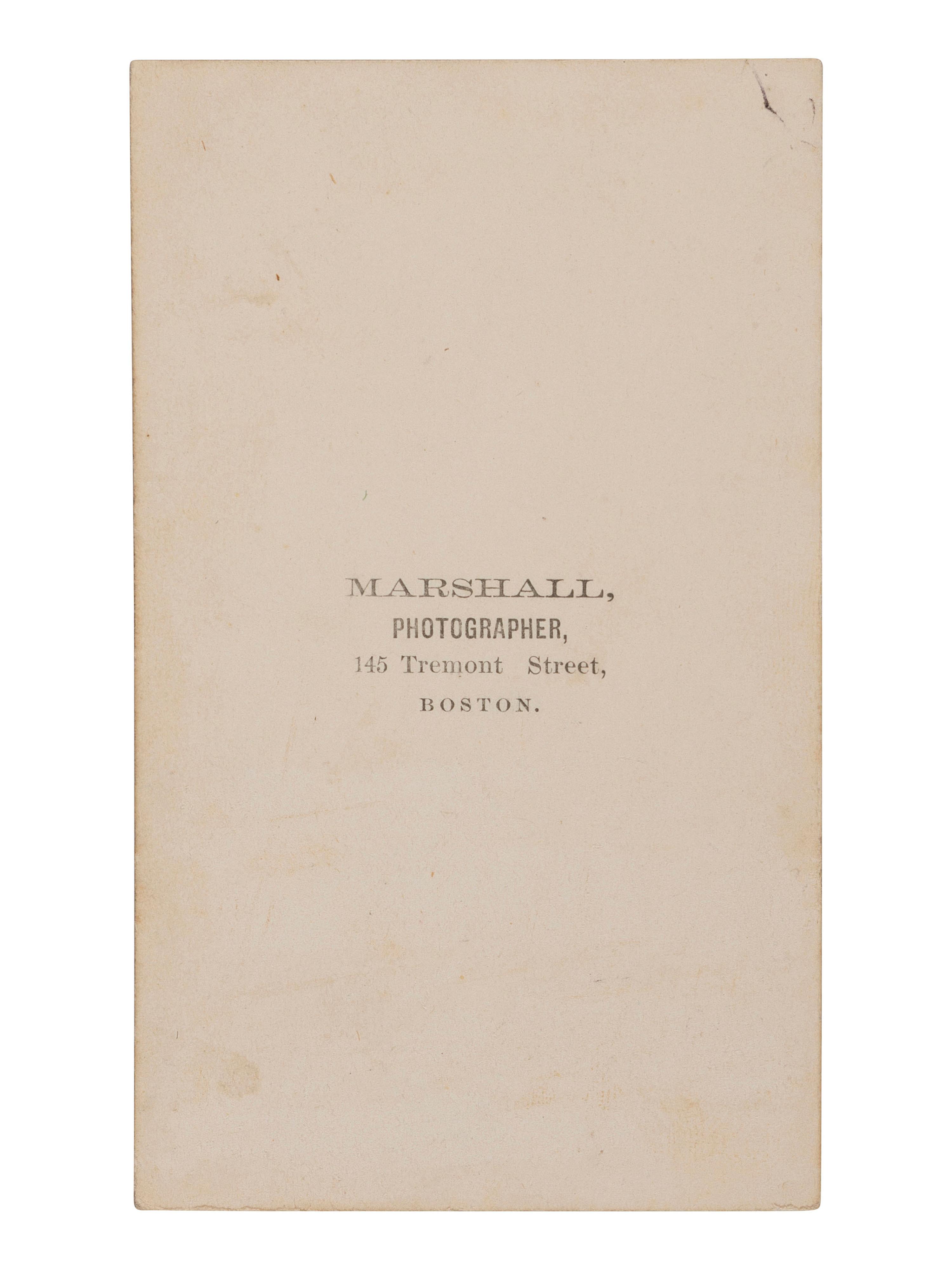 [AFRICAN AMERICANA]. CDV of Charles L. Mitchell, 55th Massachusetts Infantry Regiment, WIA at Honey Hill, SC, and one of the first two African American members of the Massachusetts State Legislature. Boston: Marshall, n.d.