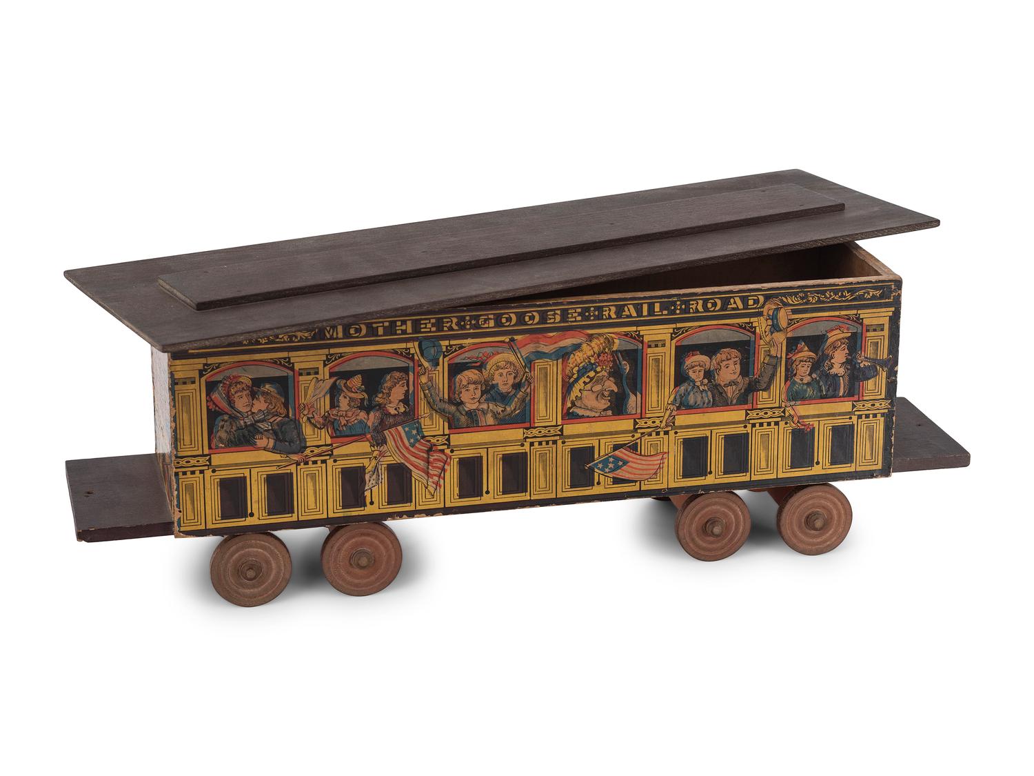 A Reed Toys Jack and Jill Mother Goose Railroad Engine and Passenger Car