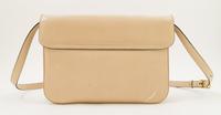 A Celine Cream Vintage Shoulder Bag, 11.5" x 8.25" x 1.5"; Strap drop: 19".