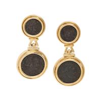 YELLOW GOLD AND COIN EARRINGS