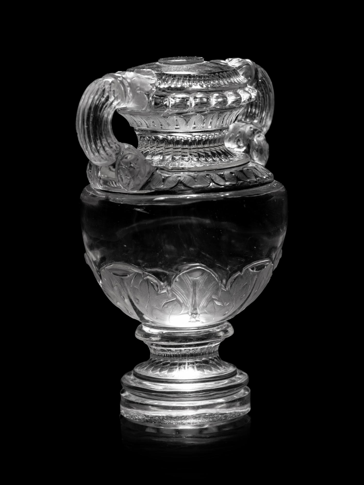 A Russian Carved Quartz Urn-Form Seal