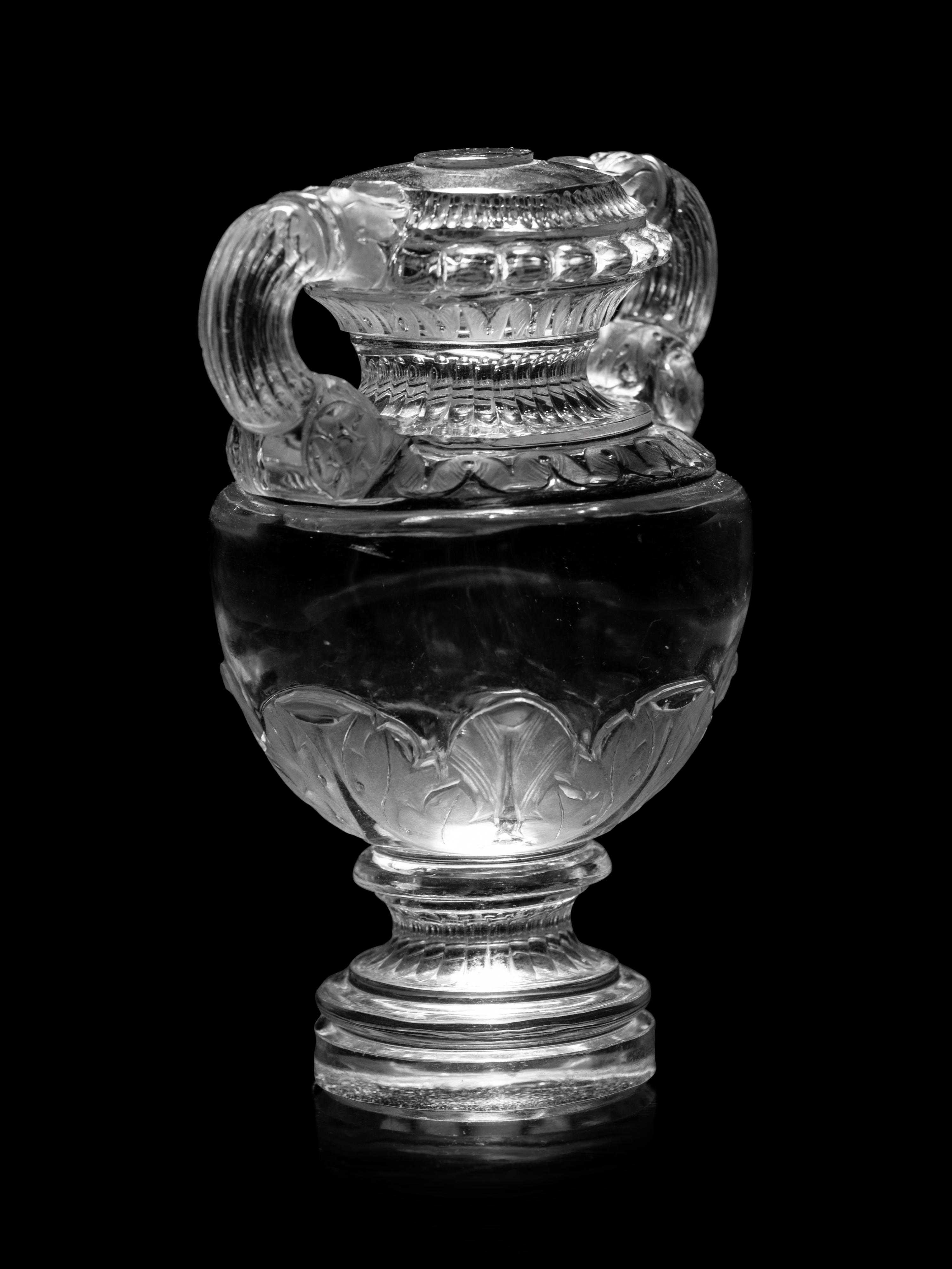 A Russian Carved Quartz Urn-Form Seal