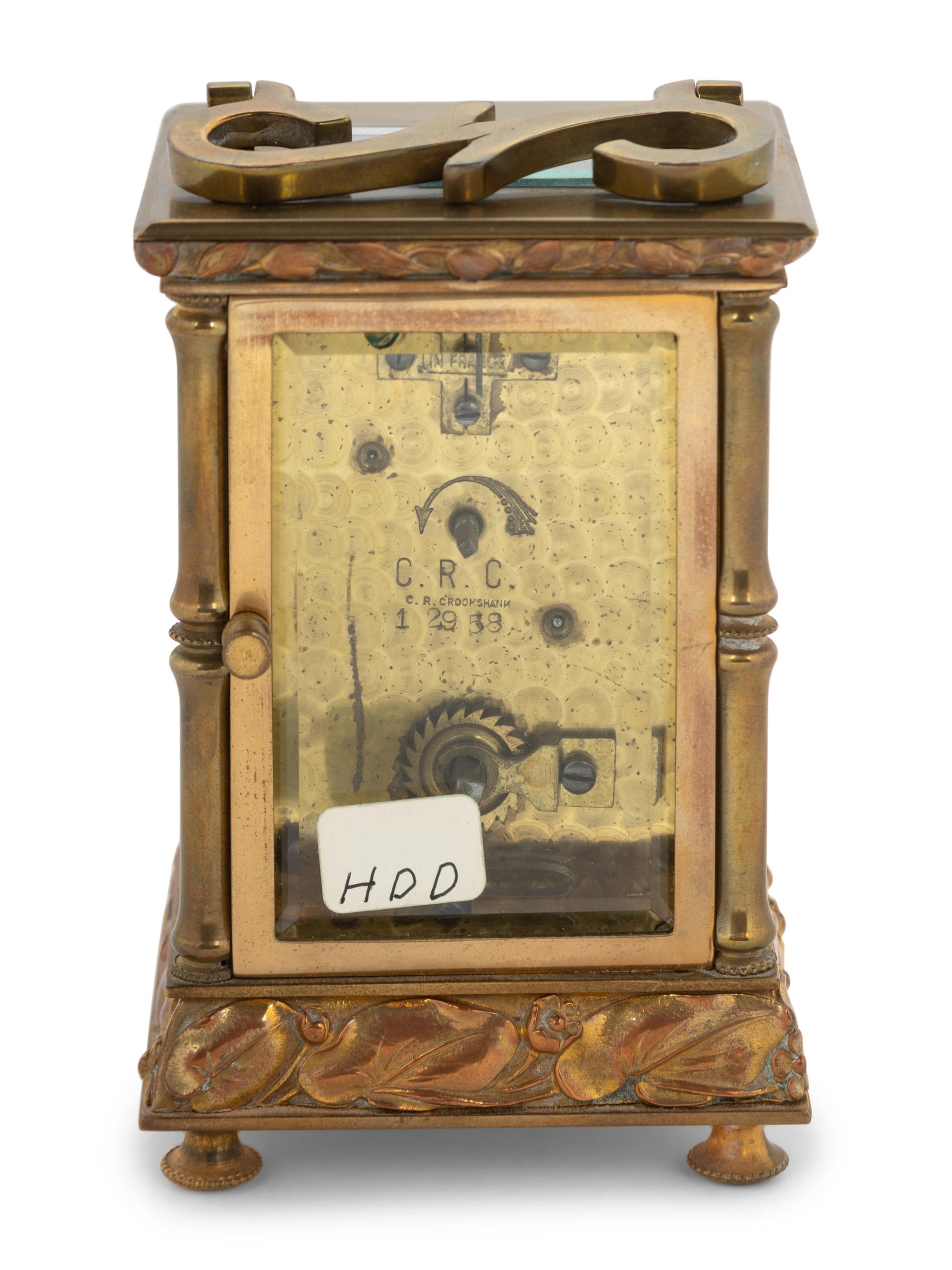 A C.R. Crookshank Brass Carriage Clock