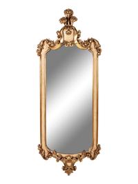 A Painted and Parcel Giltwood Mirror