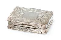 A Victorian Silver Vinaigrette, George Unite & Sons, Birmingham, 1875, the case having floral and geometric decoration, the lid centere
