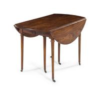 A Directoire Elmwood Drop-Leaf Dining Table