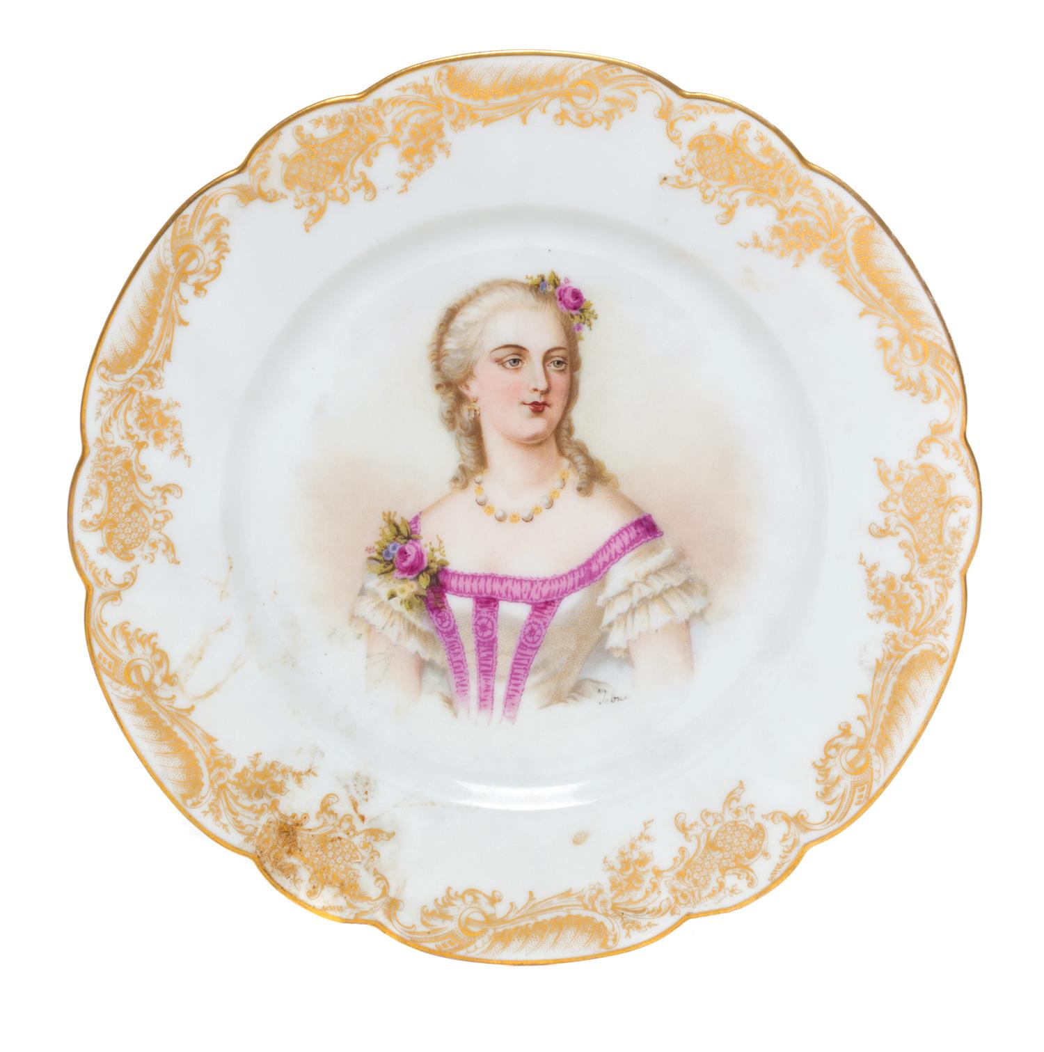 A Sevres Porcelain Cabinet Plate Diameter 9 1/2 inches.