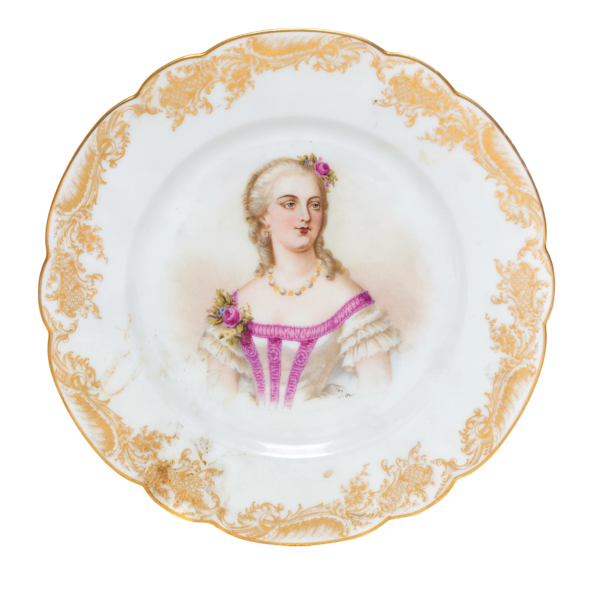 A Sevres Porcelain Cabinet Plate Diameter 9 1/2 inches.