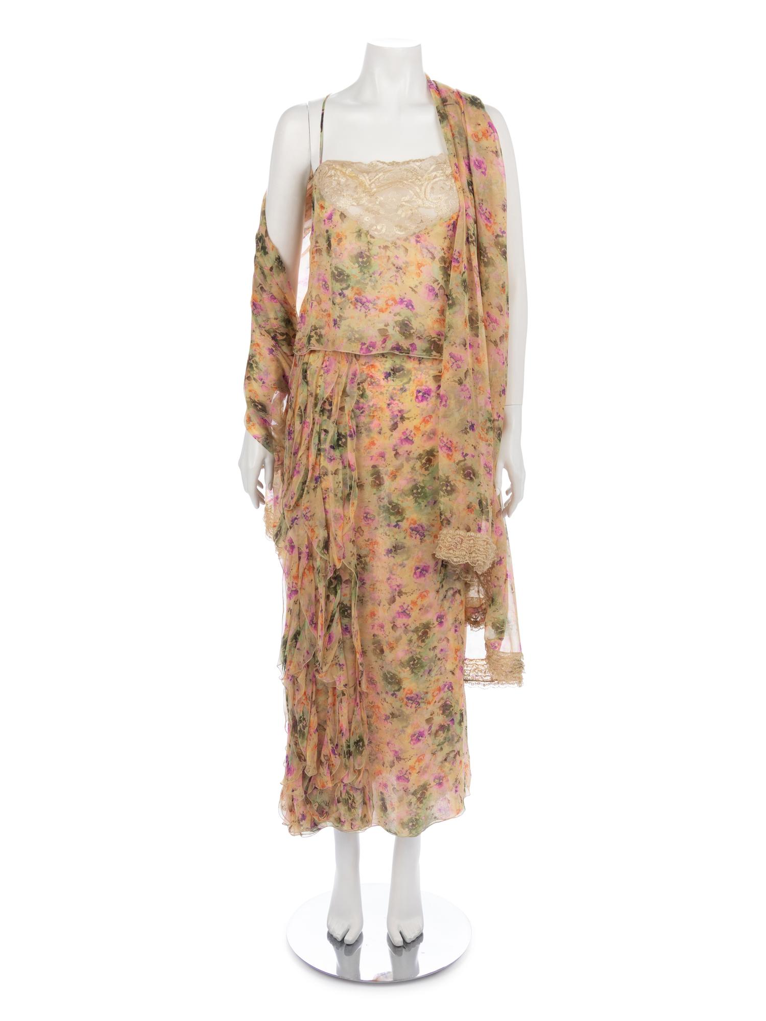 Two Valentino Floral Ensembles, 1980-90s