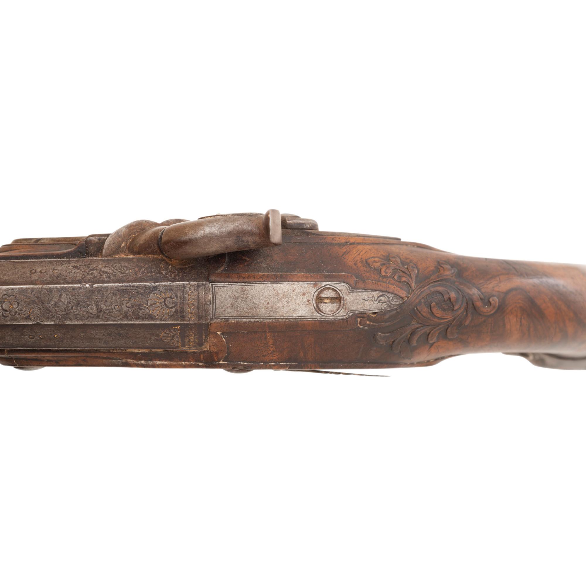 A Pair of Silver Mounted French Percussion Pistols
