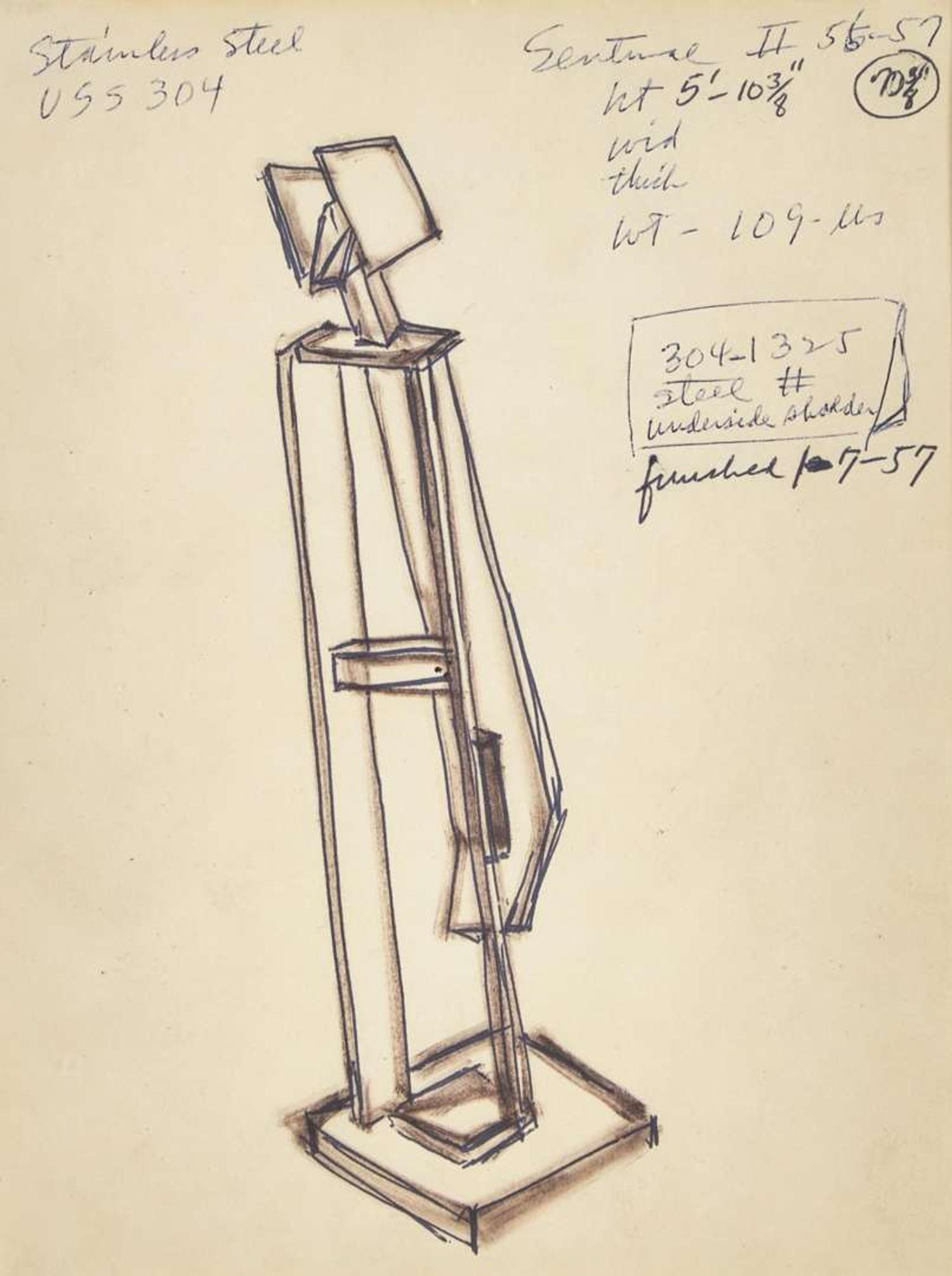 David Smith (American, 1906-1965) - Sentinel II (Study for Sculpture)