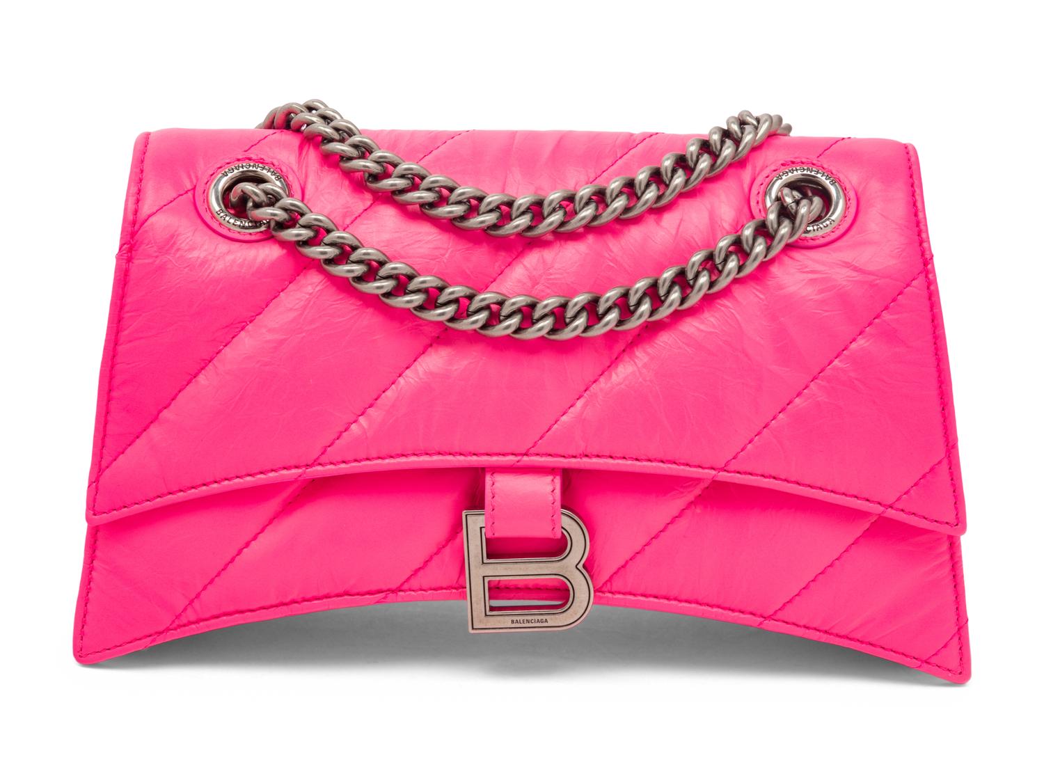 Balenciaga Neon Pink Crush Flap Bag