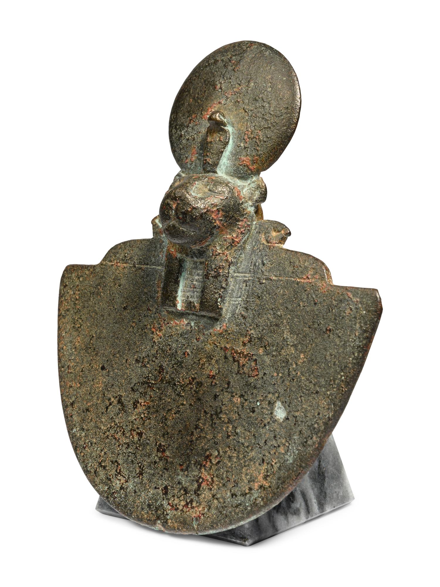 An Egyptian Bronze Lion Headed Aegis