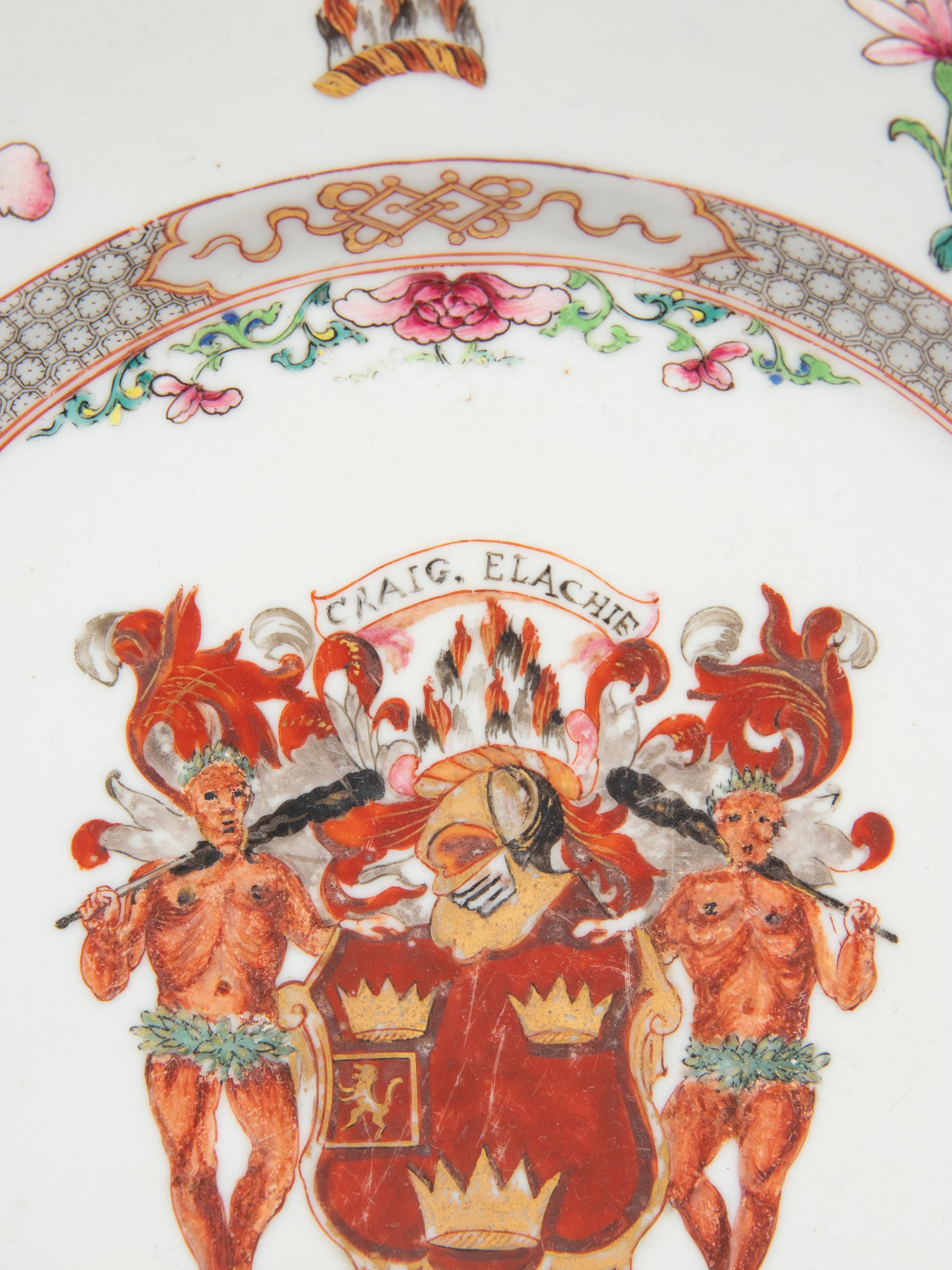 A Chinese Export Porcelain Armorial Plate