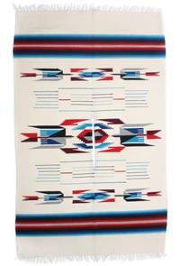 A Chimayo Serape 75 x 46 3/8 inches.