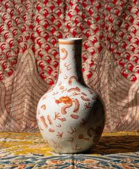 A Chinese Iron-Red and Incised 'Dragon' Vase, Tianqiuping