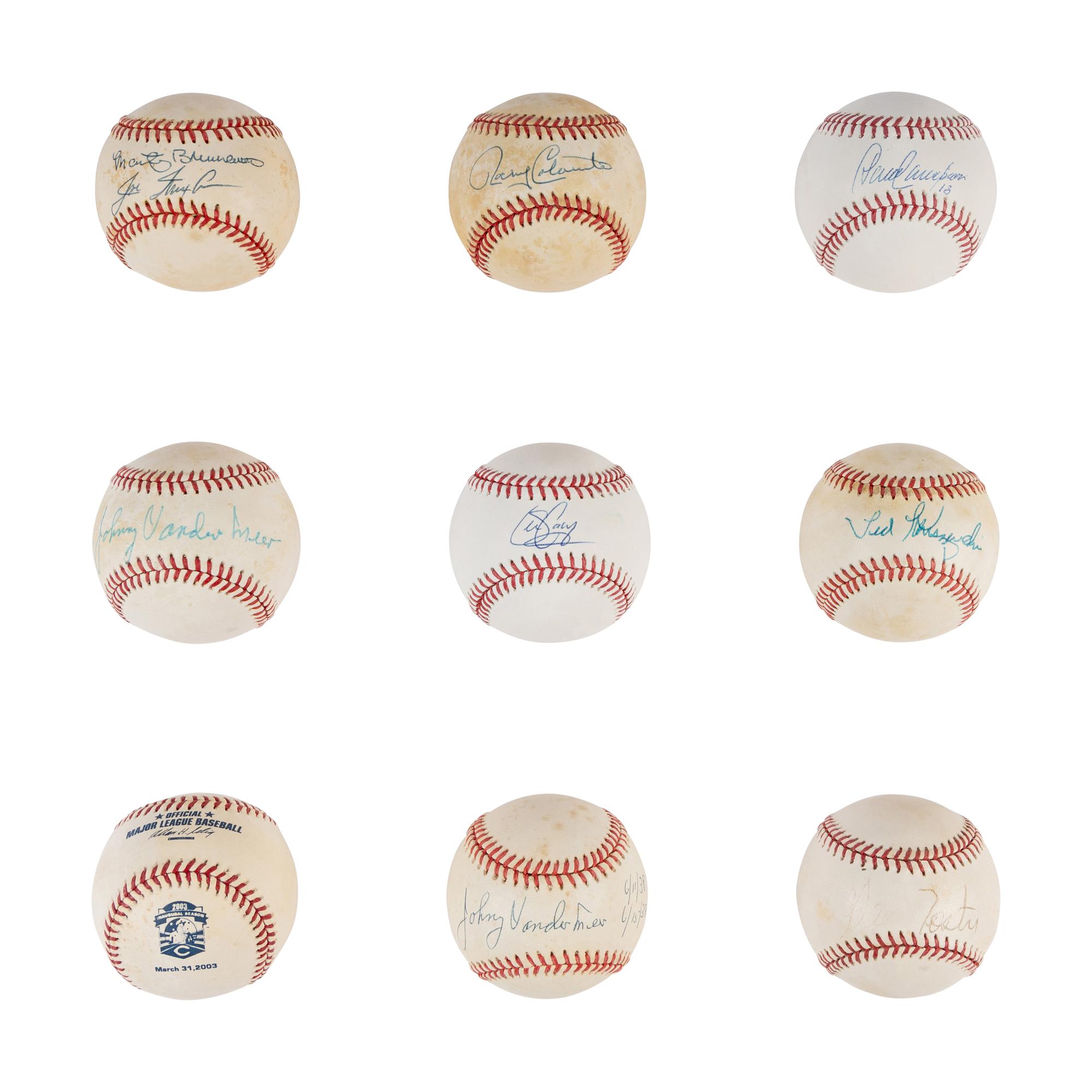 A Large Group of Cincinnati Reds Signed Autograph Items Including Johnny Bench,
