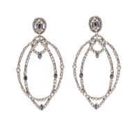 A Pair of Sterling Silver, Diamond and Sapphire 'New World' Earrings, Armenta, 7.15 dwts.