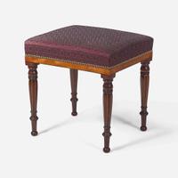 A Regency inlaid mahogany stool early 19th century