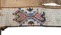 Northern Plains Beaded Hide and Canvas Saddle Blanket