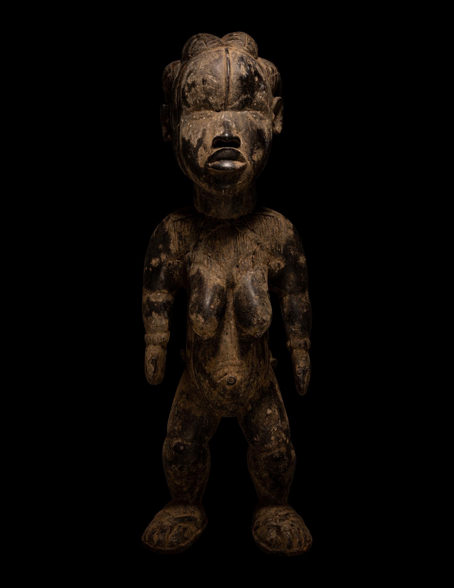 A Dan Wood Maternity Figure with Child