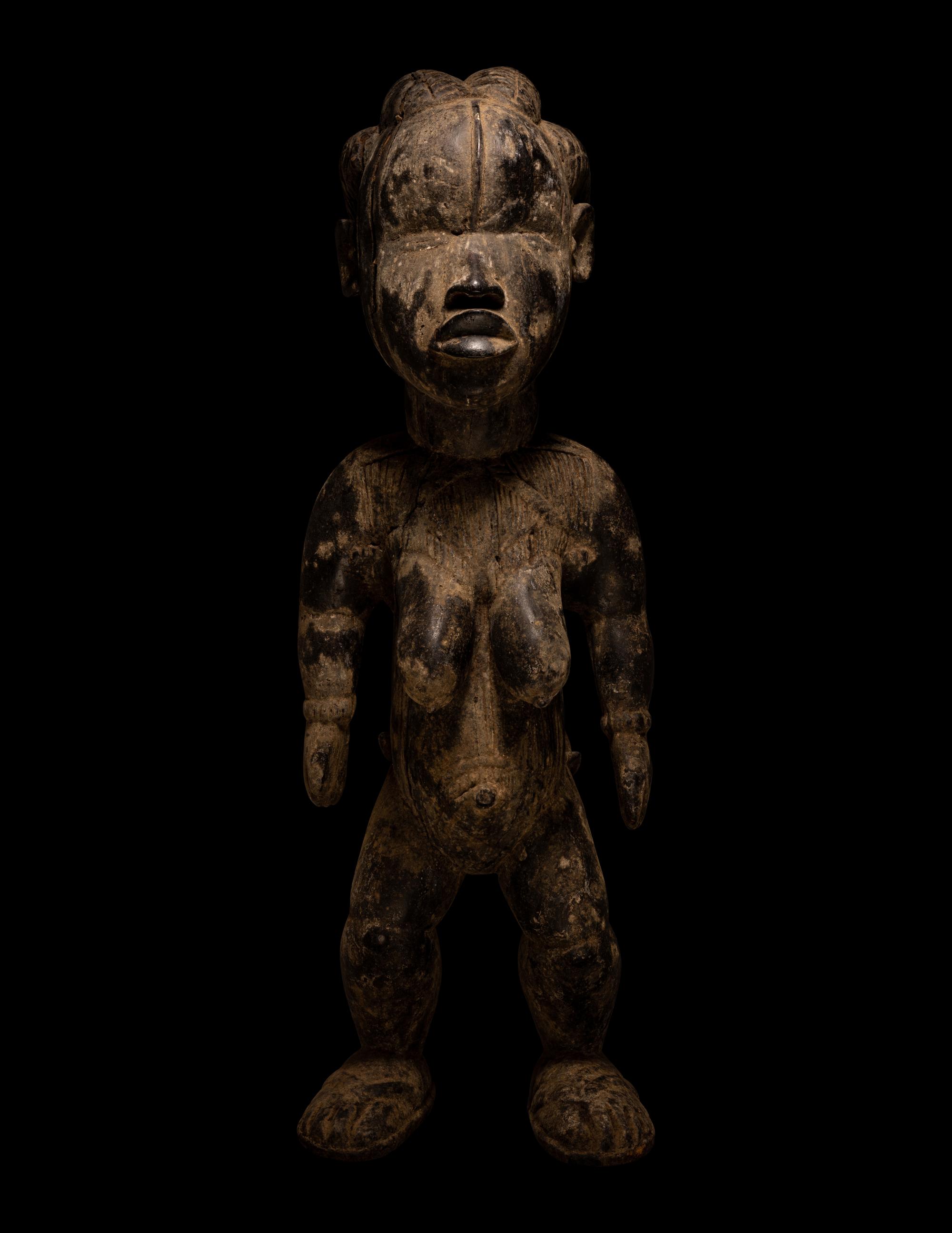 A Dan Wood Maternity Figure with Child