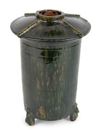 A Chinese Green-Glazed Terracotta Granary Model — HAN DYNASTY