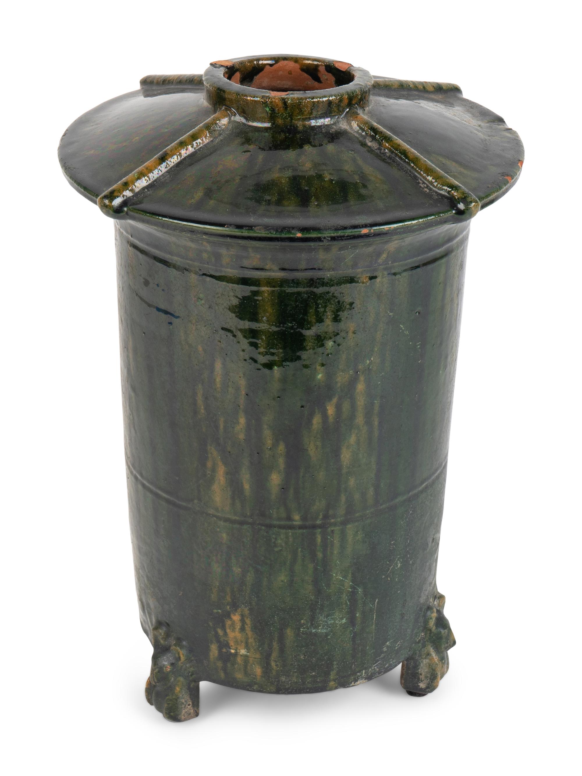 A Chinese Green-Glazed Terracotta Granary Model — HAN DYNASTY