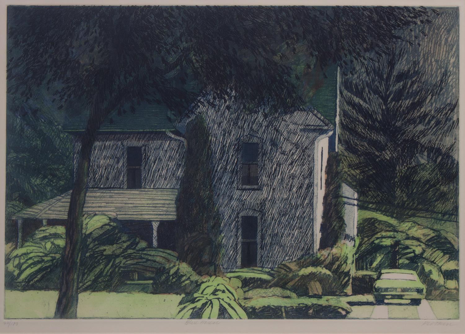 Linda Plotkin, (Wisconsin, b. 1938), Blue House