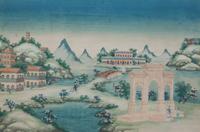 An Indian European Subject Painting 23 3/4 x 35 1/2 inches.