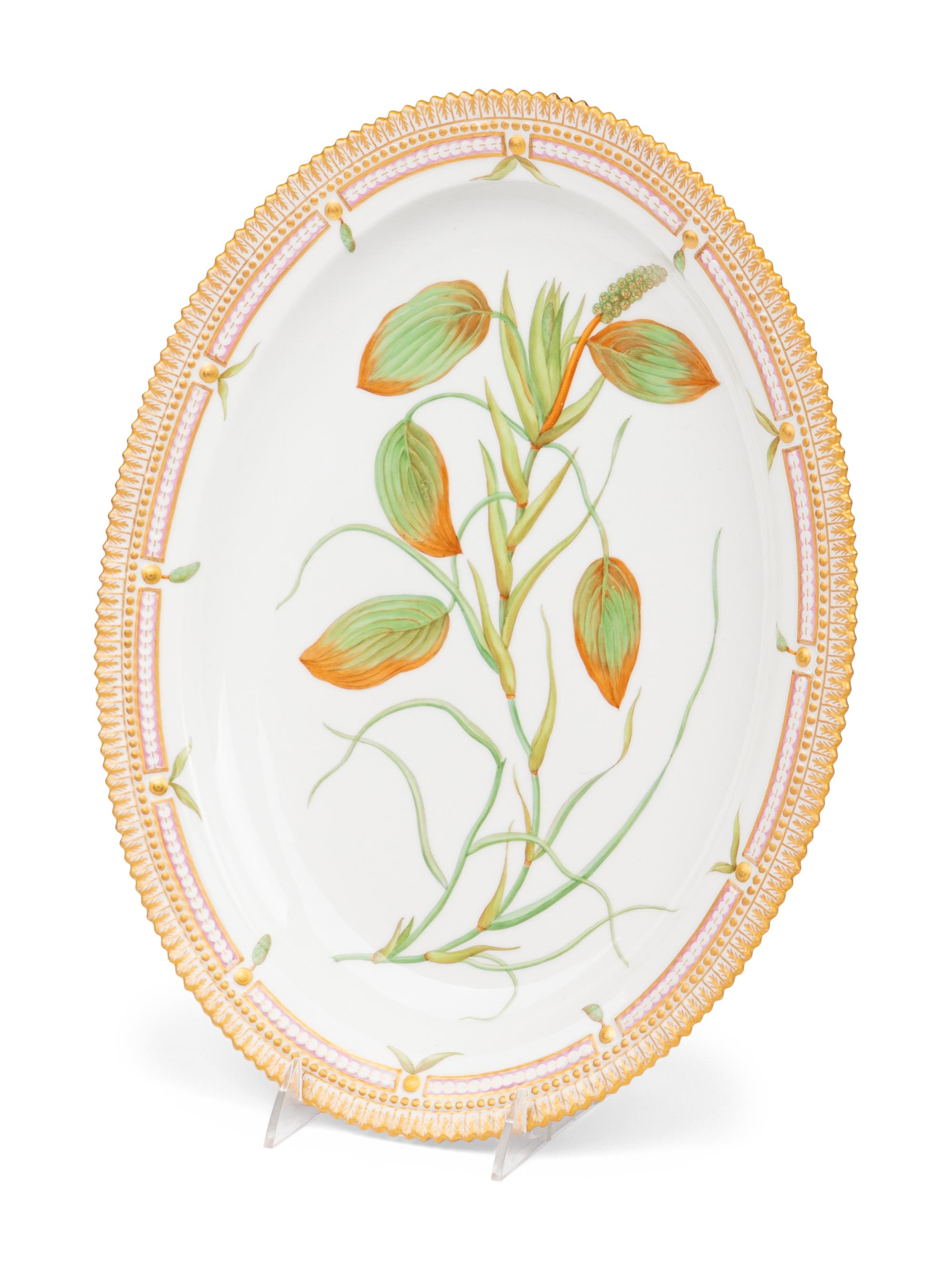 Two Royal Copenhagen Flora Danica Porcelain Serving Platters