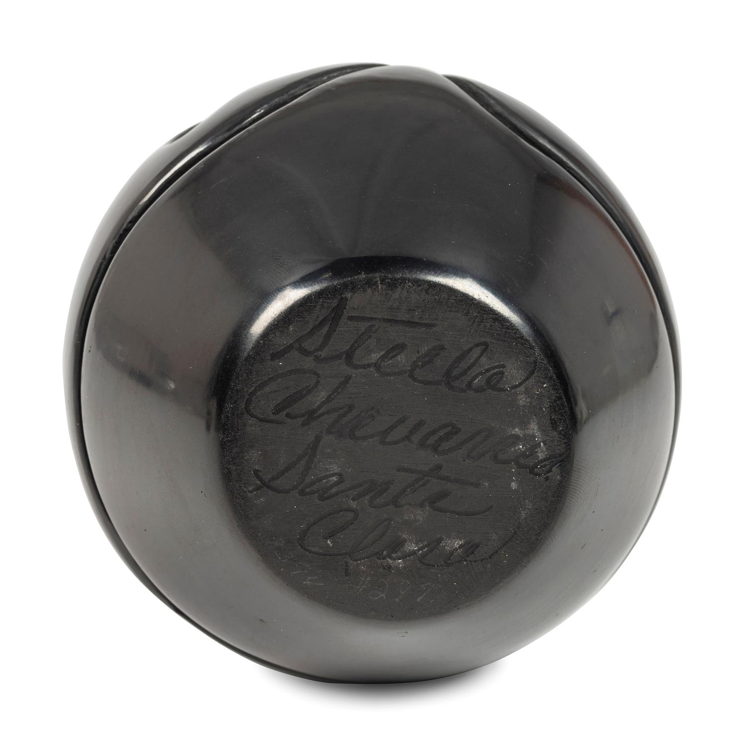 Carved Blackware Pottery Jar