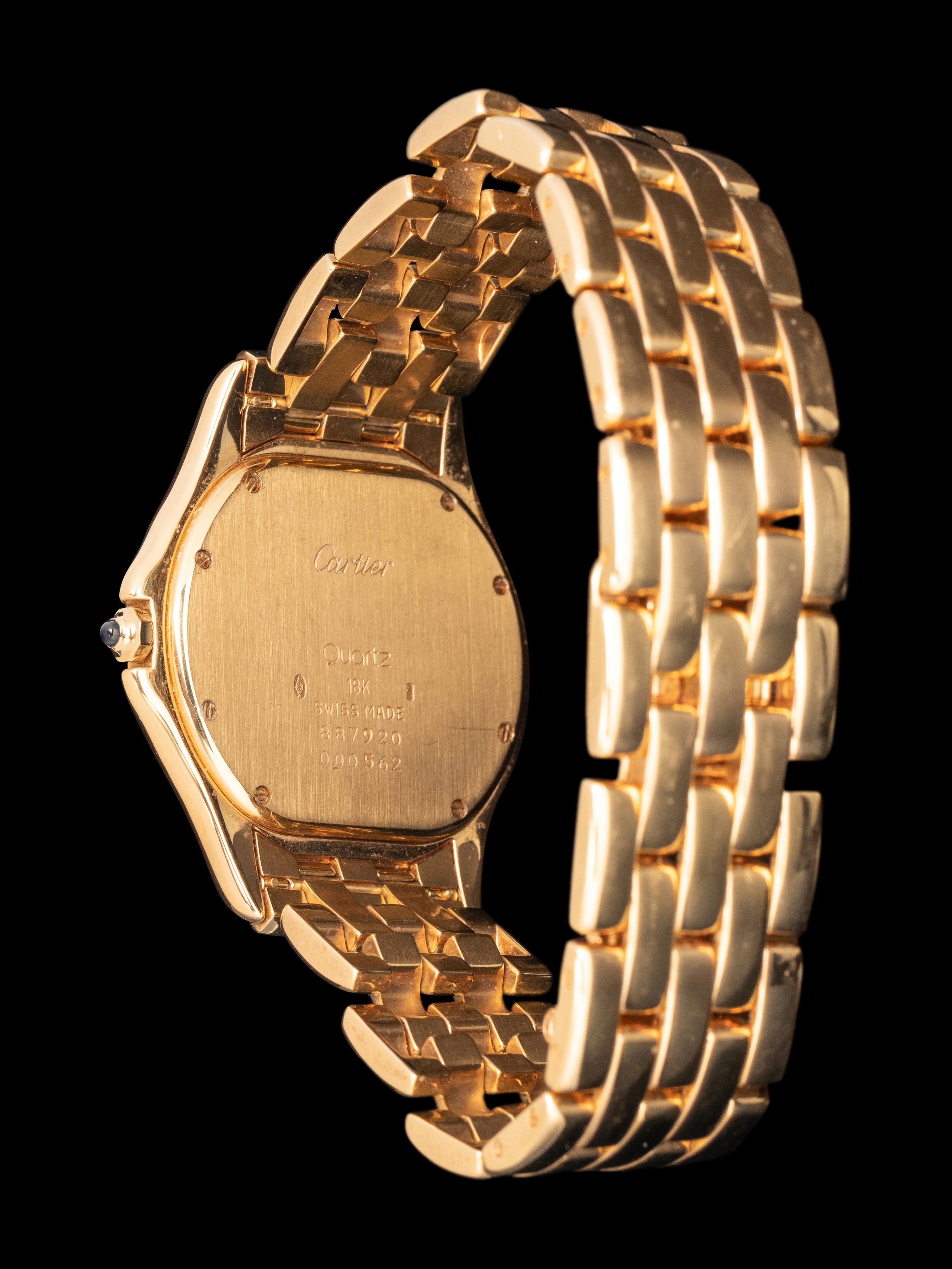 CARTIER, 18K YELLOW GOLD 'COUGAR' WATCH