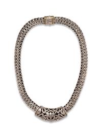 JOHN HARDY, STERLING SILVER AND YELLOW GOLD NECKLACE