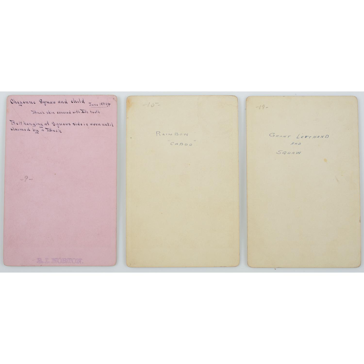 Collection of C.C. Stotz and G.W. Parsons Cabinet Cards of Cheyenne, Arapahoe, and Osage Indians