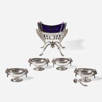 An assembled group of five American and German silver tablewares Ball, Black & Co., New York, NY, and German, late 19th / early 20th century