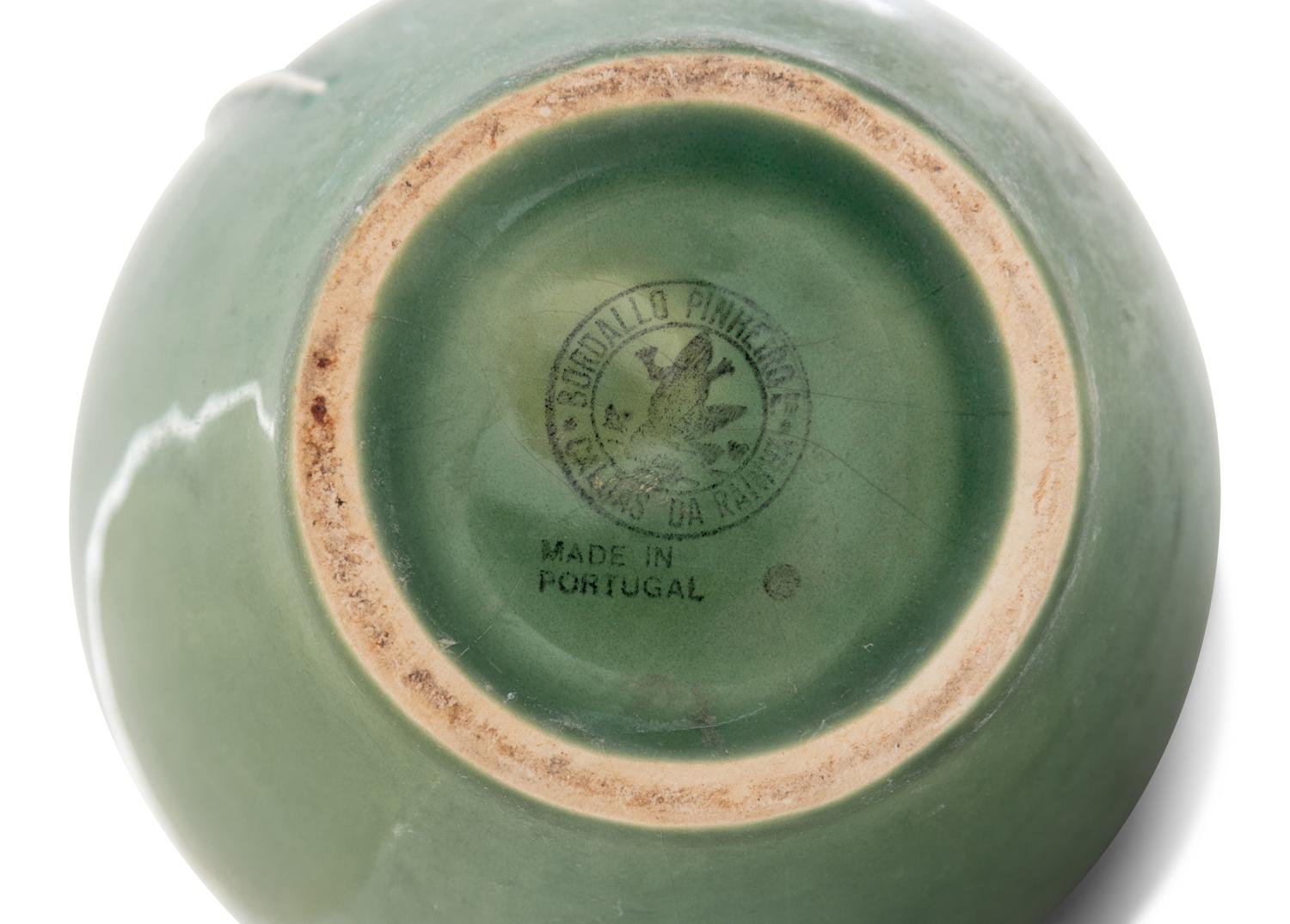 A Portuguese Pottery Ewer by Bordallo Pinheiro