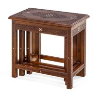A Set of Syrian Walnut Three-Stack Nesting Tables