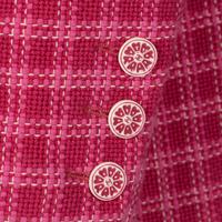 Chanel, Raspberry Plaid Tweed Blazer