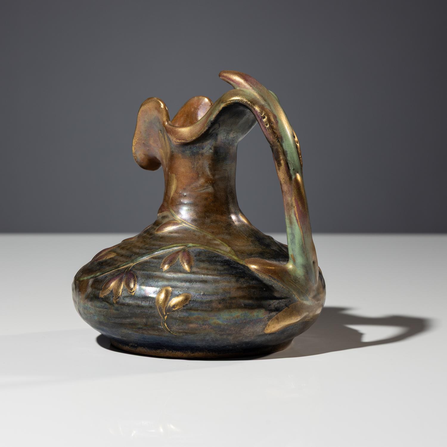 Ceramic frog pitcher, c. 1900