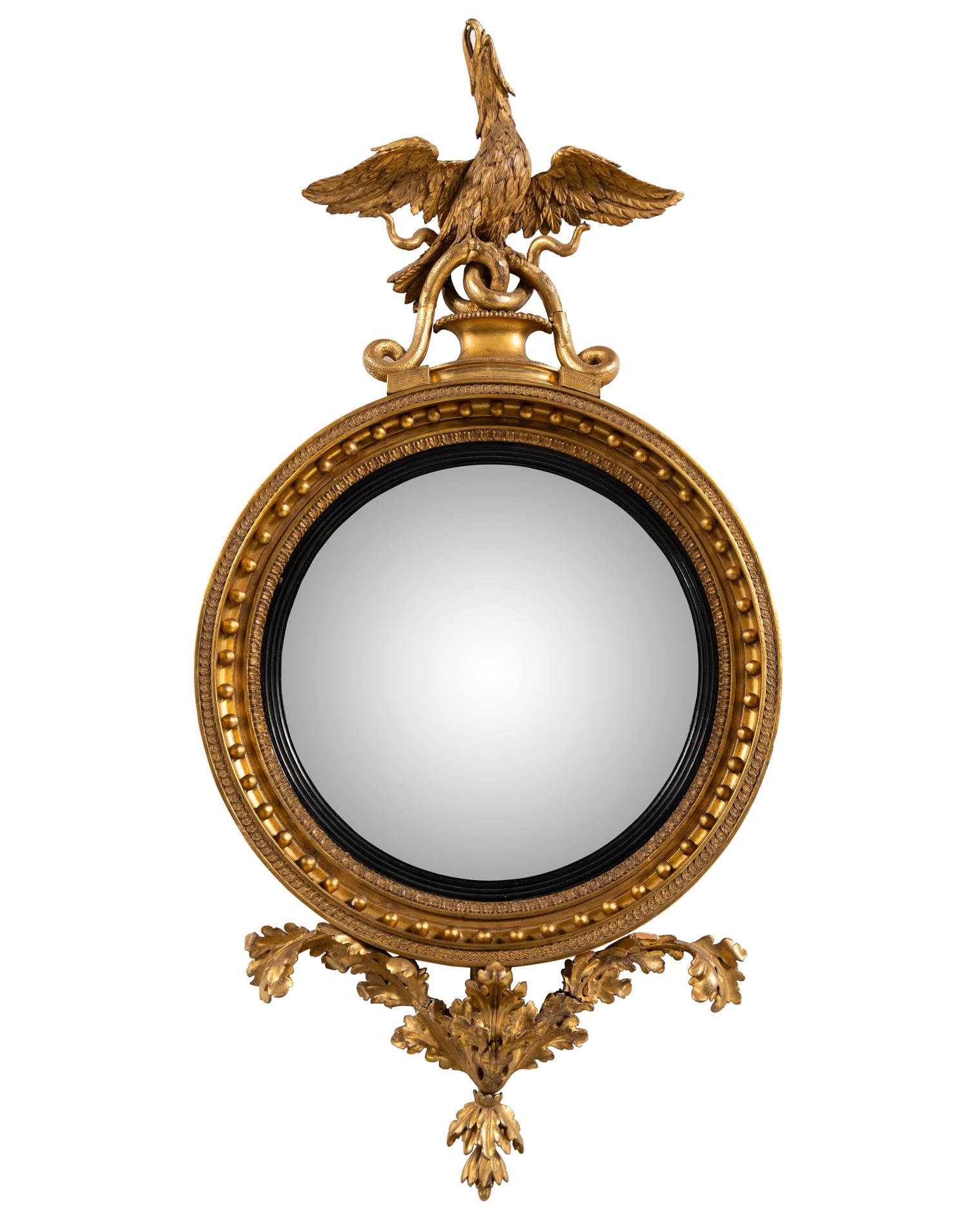 An English Giltwood Bullseye Mirror