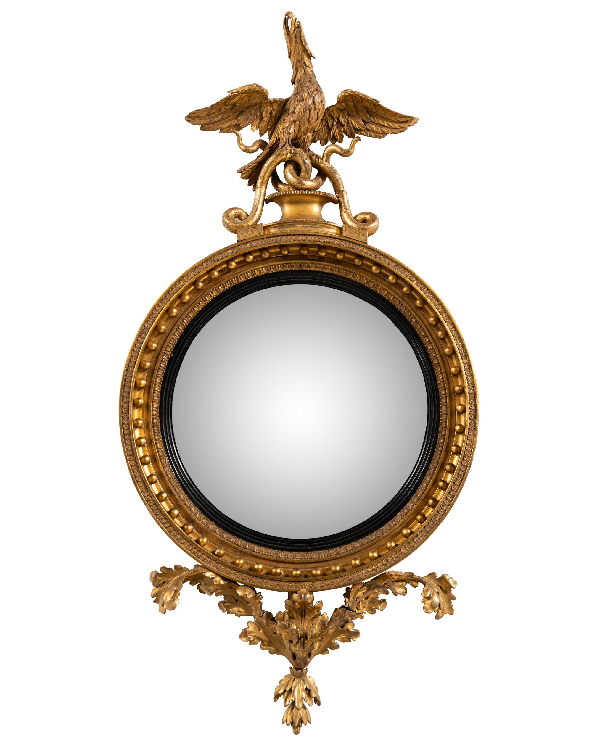 An English Giltwood Bullseye Mirror