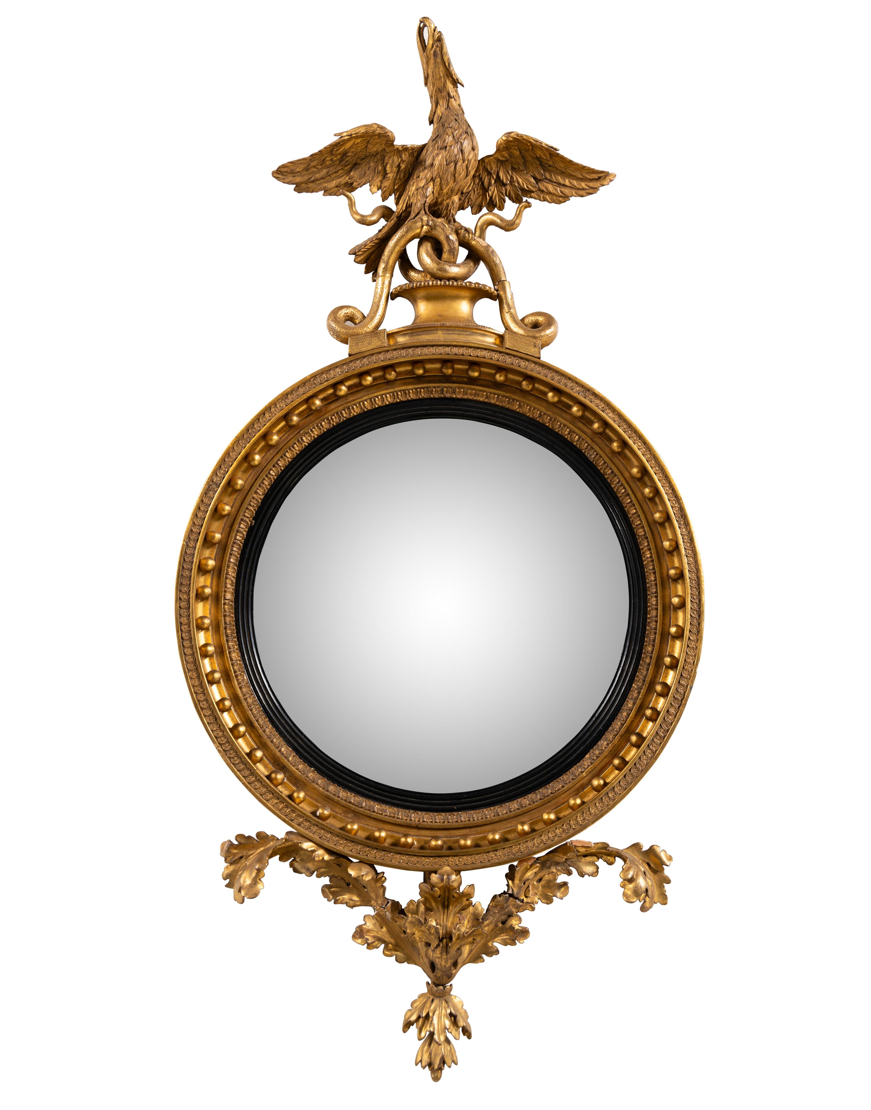 An English Giltwood Bullseye Mirror