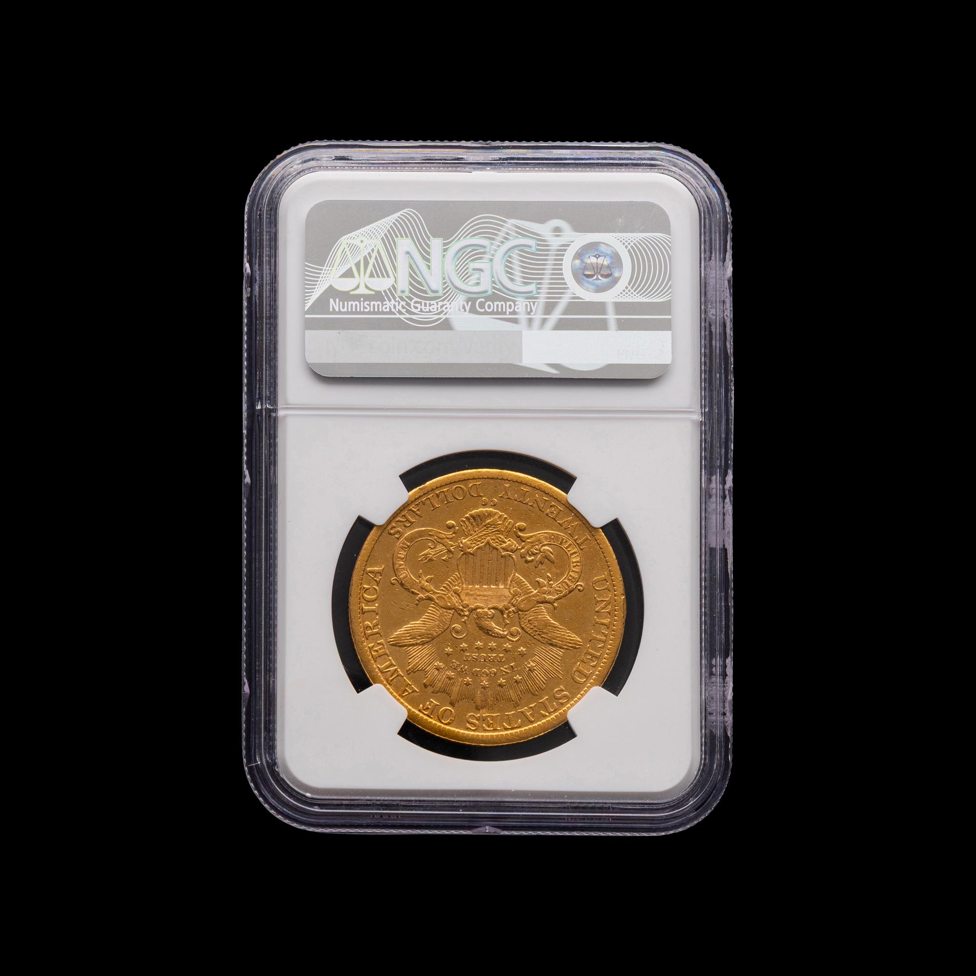 An 1879-CC Liberty Head $20 Gold Coin [NGC AU50]