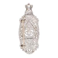 ART DECO, DIAMOND PENDANT/BROOCH