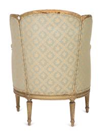 A Louis XVI Style Painted Bergère
