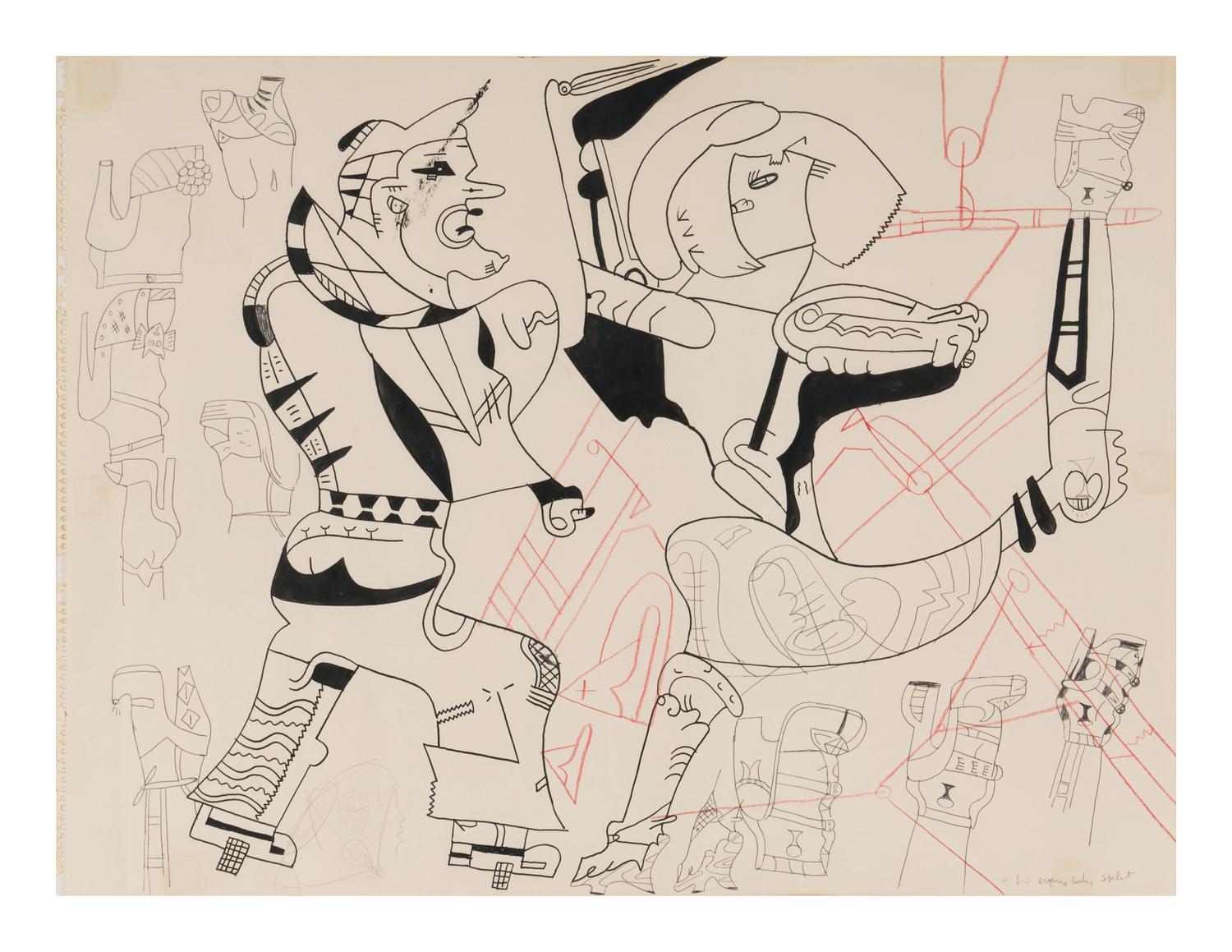 Before Every Body Split (Study for Hello Gypsie Toe Good Bye Sly ), c. 1977